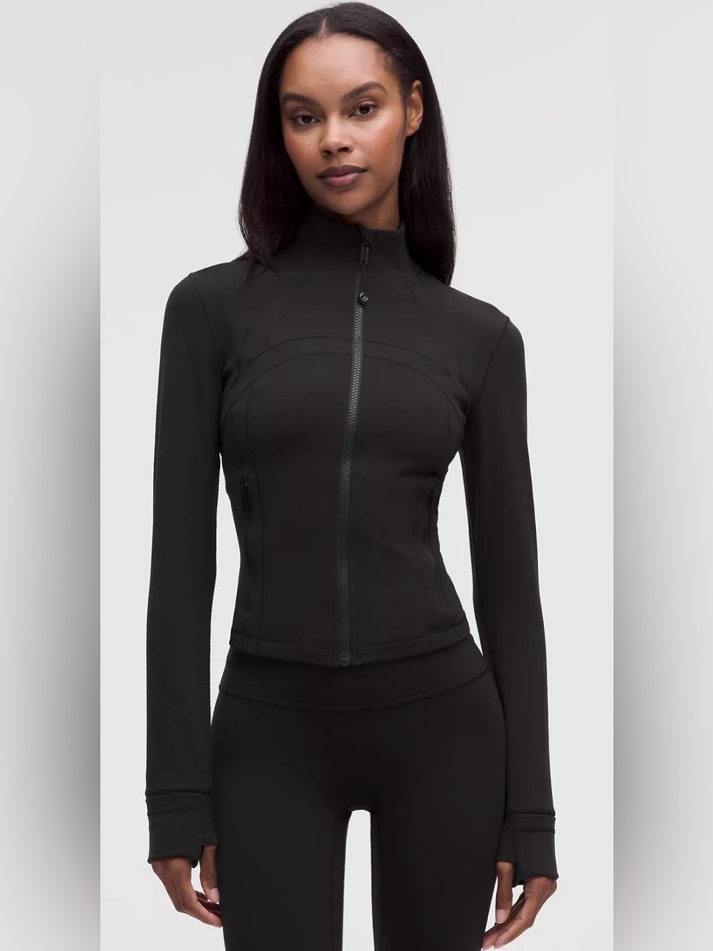 LULULEMON $128 Black Nulu Cropped DEFINE Jacket Size 0 #115